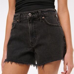 Abercrombie & Fitch Black Jean Shorts High Rise